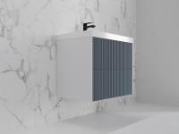 Тумба с раковиной подвесная "Стокгольм 60", Classic 60, (2 ящ.) графит софт, PUSH ЛС-00002306 + ЛС-00000721 Style Line фото в интернет-магазине Русалия