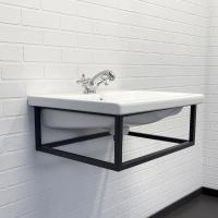 Консоль Comforty с раковиной COMO 60 черный муар фото в интернет-магазине Русалия