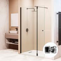 Душевая перегородка RGW WA-054B (WA-010B + Z-072B) 800, стекло прозрачное, профиль черный фото в интернет-магазине Русалия