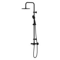 D0710522 New plus, Душевая система с термостатическим ванно-душевым смесителем , черный фото в интернет-магазине Русалия