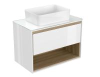 Подстолье со столешницей Louna 80 SZ-LOU-80BL/Wh БЕЗ раковины Cersanit фото в интернет-магазине Русалия