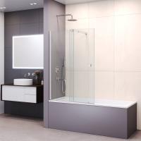 Шторка на ванну RGW SC-46 1000, стекло прозрачное, профиль хром фото в интернет-магазине Русалия