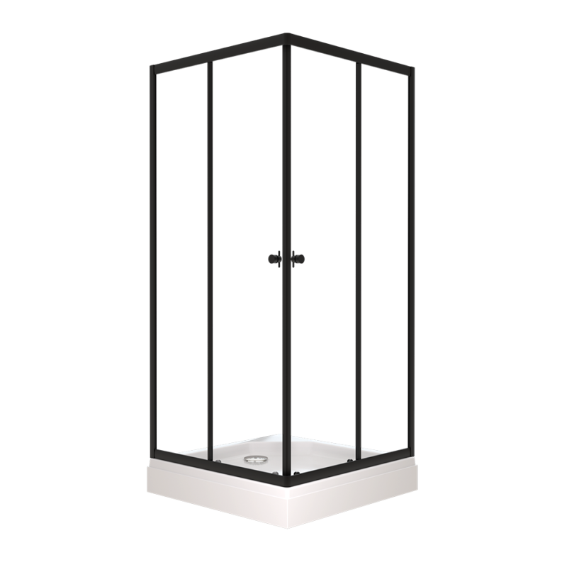 Душевой уголок «Вента-Блэк» 100х100, квадрат, низ. подд. (2места+сифонD90мм) Тритон Щ0000054463