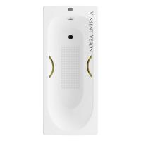 Ванна чугунная Vinsent Veron Soissons 170x70x42 с дугообразными золотыми ручками 
и антискользящим покрытием VCN1707042H/VH0015GD-AS фото в интернет-магазине Русалия