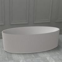 Ванна из искусственного камня ABBER Stein AS9627 белая матовая 180х85х55 см фото в интернет-магазине Русалия