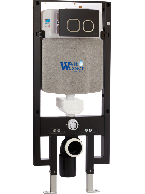 AMBERG 497 BL Инсталляция для унитаза. Черная кнопка WeltWasser