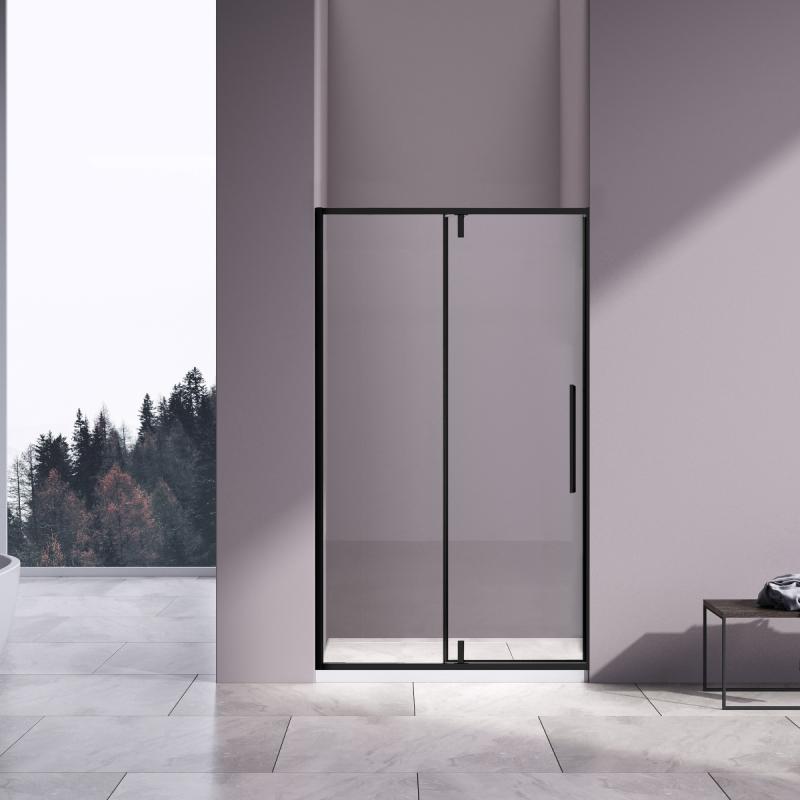 Душевая дверь Slim-N VDP-4SN120CLB, черный матовый, стекло прозрачное Vincea