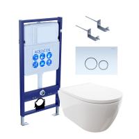 SET AQUATEK ПОЛАРИС (рама AQUATEK Standard INS-0000012+унитаз ПОЛАРИС AQ0700-00 с тонким сиденьем soft-close+ крепеж KKI-0000002 +панель KDI0000015) фото в интернет-магазине Русалия