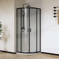 Душевой уголок City VSQ-5CT900CLB, 900*900, черный матовый, стекло прозрачное Vincea фото в интернет-магазине Русалия