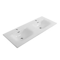 Керамическая раковина с двумя чашами BB-8099-120-2, 1210x460x170 Belbagno фото в интернет-магазине Русалия