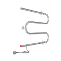 Полотенцесушитель электрический M б/п (electro) 50/50 (кнопка, прям.провод, Полиров.) INDIGO ME50-50 фото в интернет-магазине Русалия