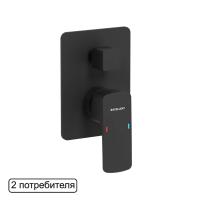 Смеситель для душа скрытого монтажа EXCELLENT Keria AREX.2045BL (черный мат) фото в интернет-магазине Русалия