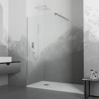 Душевая перегородка RGW WA-001 1100, стекло прозрачное, профиль хром фото в интернет-магазине Русалия