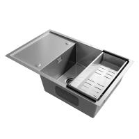 Кухонная мойка Ulgran Steel 780x500, брашированная сталь фото в интернет-магазине Русалия