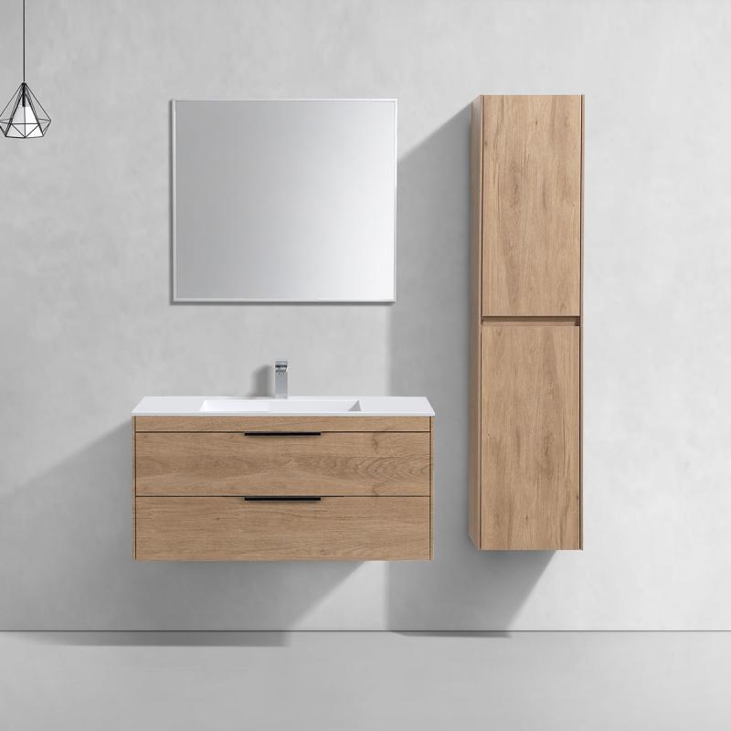 База под раковину Chiara 2D 1000 подвесная, 2 выкатных ящика soft-close, N.Oak Vincea