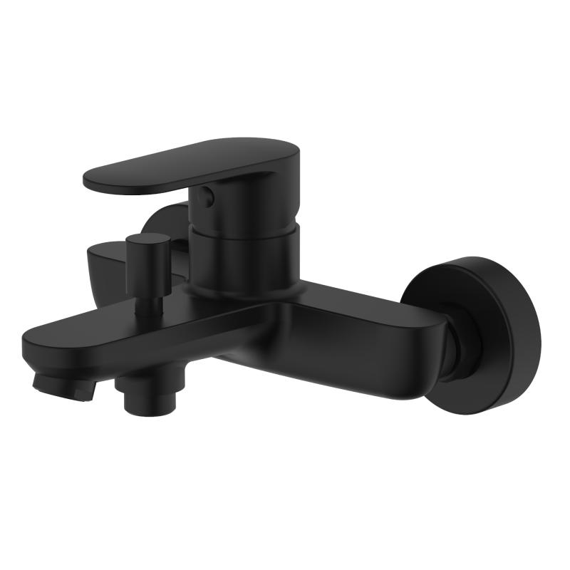 AQ1840MB НИКА смеситель для ванны, матовый черный Aquatek