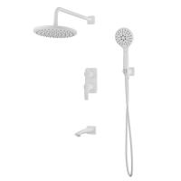 Душевая система с тропическим душем, ручным душем и изливом IDDIS Ray белый матовый (RAYWT03i68) фото в интернет-магазине Русалия