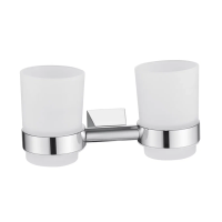 Стакан для ванной комнаты двойной Shevanik SG5722, хром фото в интернет-магазине Русалия