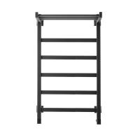 Водяной полотенцесушитель Квадро Плюс с Полкой П6 500x800 черный, черный, матовый Domoterm фото в интернет-магазине Русалия