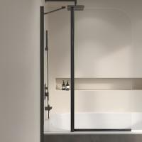 Шторка на ванну RGW SC-011B 1100, стекло прозрачное, профиль черный фото в интернет-магазине Русалия