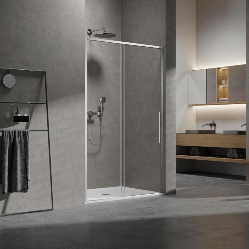 Душевая дверь Slim VDS-6SL140CL, 1400, хром, стекло прозрачное Vincea