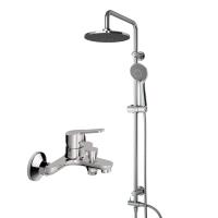 D0711010 Norma душевая система с тропическим душем и смесителем в комплекте фото в интернет-магазине Русалия