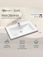 Раковина для ванной 60 см, Uperwood Eva, белая глянцевая 4548340002 фото в интернет-магазине Русалия