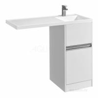 Тумба под раковину AQUATON Лондри 40 белый с фасадом 1A236001LH010 фото в интернет-магазине Русалия