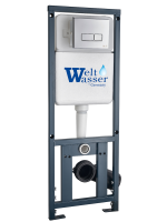 MARBERG 410 SE CR Инсталляция для унитаза. Квадратная хром кнопка WeltWasser фото в интернет-магазине Русалия