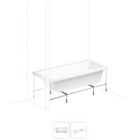 Акриловая ванна Catani 160х80х45 в наборе 2 в 1: акриловая ванна (правый разворот), металлический каркас S1-3712160R Lavinia Boho фото в интернет-магазине Русалия