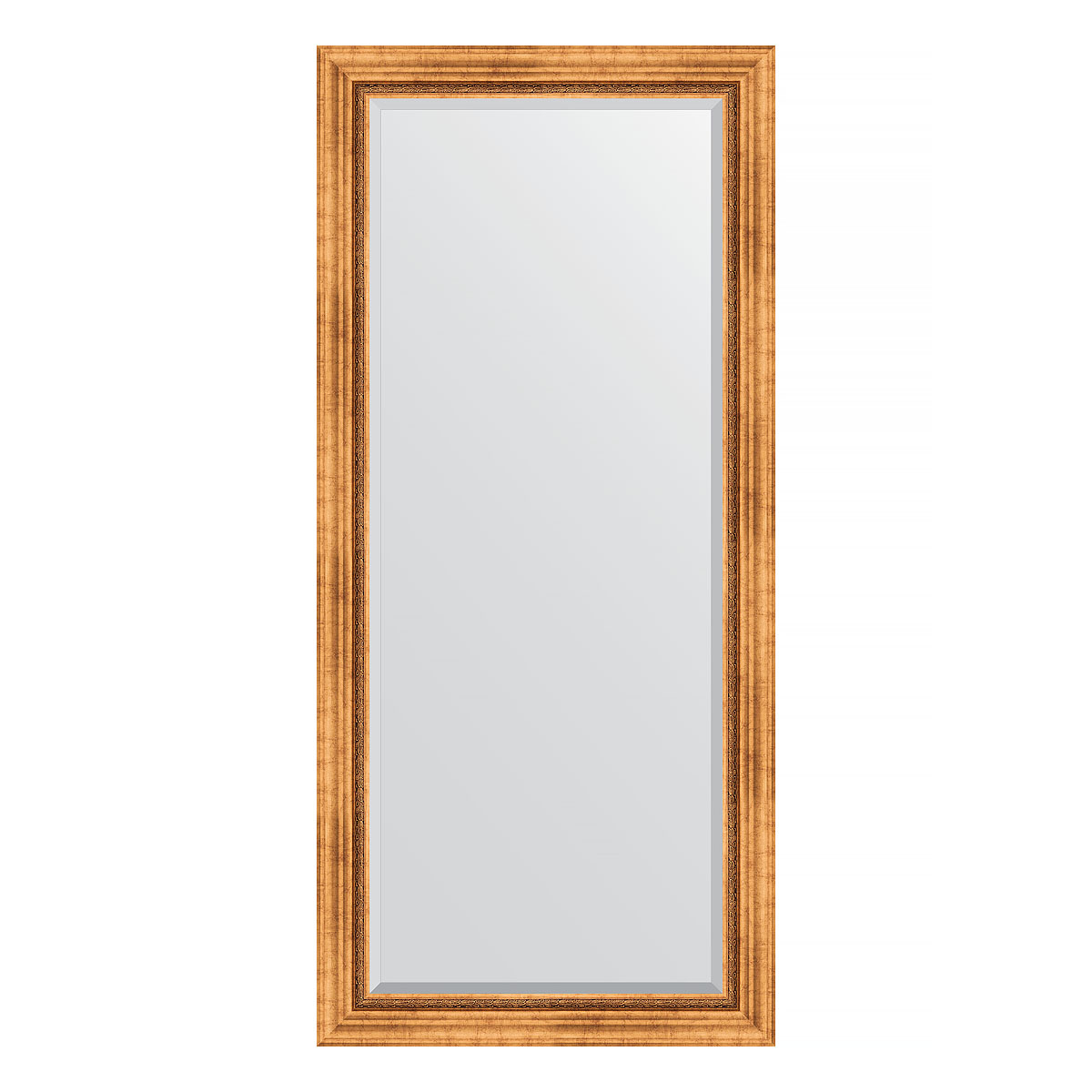 Зеркало настенное с фацетом EVOFORM в багетной раме римское золото, 76х166 см, BY 3594