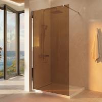 Душевая перегородка Walk-In VSW-1H900GS, 900*2000, хром, стекло янтарь Vincea фото в интернет-магазине Русалия