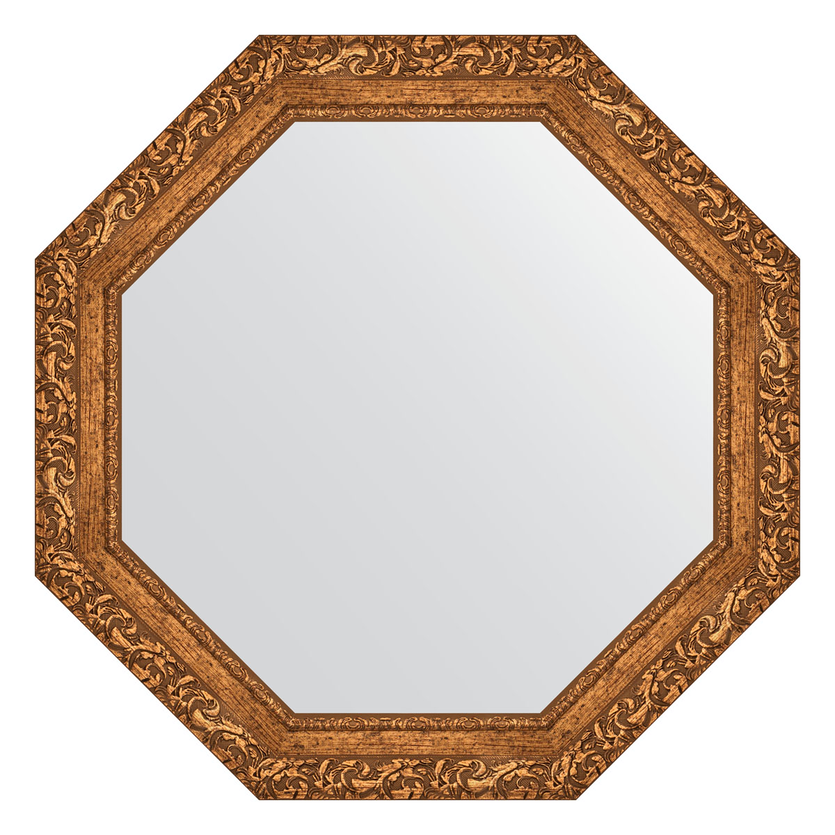 Зеркало настенное Octagon EVOFORM в багетной раме виньетка бронзовая, 75,4х75,4 см, BY 3774