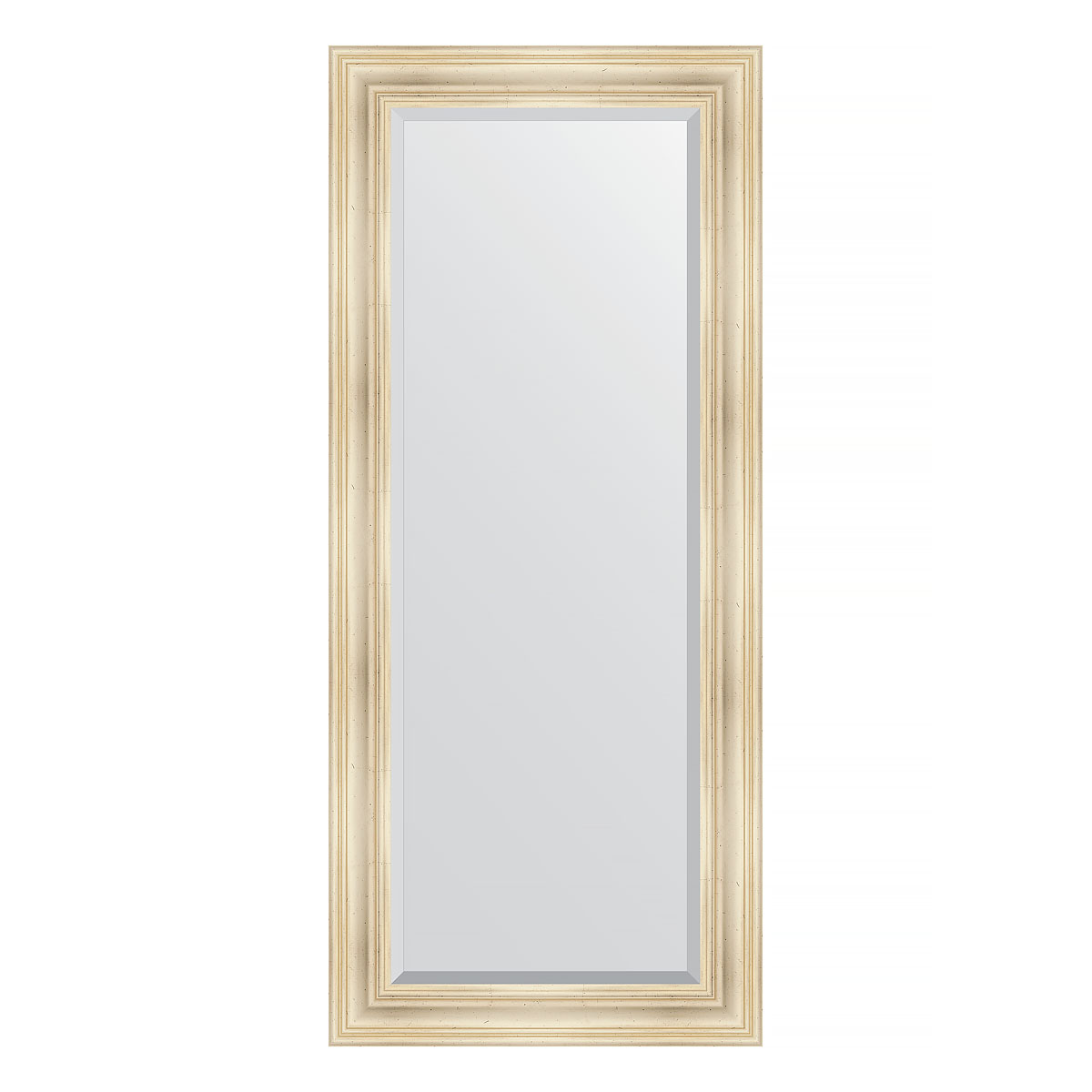 Зеркало настенное с фацетом EVOFORM в багетной раме травленое серебро, 69х159 см, BY 3575