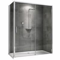 Душевой уголок ABBER Komfort AG93170-S92 90х170 прямоугольный, профиль хром, прозрачное стекло фото в интернет-магазине Русалия