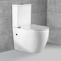 Унитаз-компакт Evo VT2-34 безободковый, белый, Geberit, ультратонкое сиденье soft-close, P-trap Vincea фото в интернет-магазине Русалия