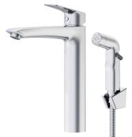 Смеситель ESKO "Kaliningrad" для раковины с гигиеническим душем, высокий (KG25H) фото в интернет-магазине Русалия