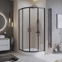 Душевой уголок BelBagno UNO-195-R-2-90-C-NERO фото в интернет-магазине Русалия