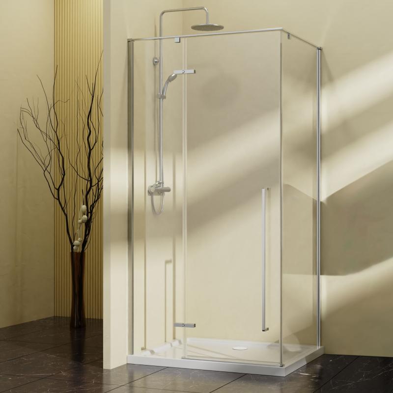 Душевой уголок Slim-N VSR-5SN1010CL, 1000*1000, хром, стекло прозрачное Vincea