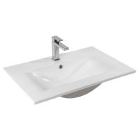 BOND S05-700 Раковина встраиваемая прямоугольная 70*46*17см белая с переливом фото в интернет-магазине Русалия