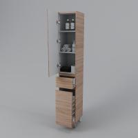 Колонна универсальная "Атлантика 35 L" с корзиной, Люкс ясень перламутр, PLUS фото в интернет-магазине Русалия