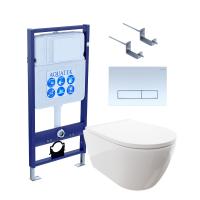 SET AQUATEK ПОЛАРИС (рама AQUATEK Standard INS-0000012+унитаз ПОЛАРИС AQ0700-00 с тонким сиденьем soft-close+ крепеж KKI-0000002 +панель KDI0000021) фото в интернет-магазине Русалия