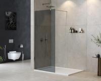 Душевая перегородка CEZARES LIBERTA-L-1-90-120-GR-Cr тонированное (графит), профиль хром фото в интернет-магазине Русалия