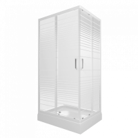 Душевой уголок Фьюжн 100*80 А Полосы (3 места+сифон D90) Тритон Щ0000064850 фото в интернет-магазине Русалия