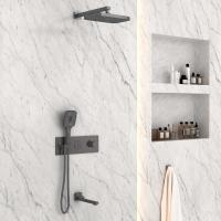 Душевой комплект VSFW-432T1GM встраиваемый, термостатический, 3 режима, вороненая сталь Vincea фото в интернет-магазине Русалия