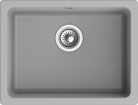 RIVELATO Мойка BERKANA 50 подст.монтаж 1-чаш 560*430 grigio metallizzato арт. фото в интернет-магазине Русалия