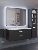 Зеркало для ванной с холодной подсветкой Uperwood Modul 80х80 см, прямоугольное, черное, сенсор/антизапотевание 3049345672 фото в интернет-магазине Русалия