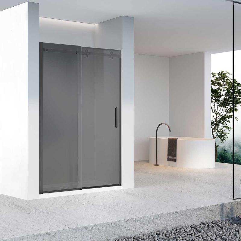 Душевая дверь Como-N VDS-4CN140CGB, 1400, черный, стекло тонированное Vincea