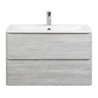 ALBANO База под раковину подвесная с двумя выкатными ящиками, Rovere Vintage Bianco, 800x450x500, ALBANO-800-2C-SO-RVB Belbagno фото в интернет-магазине Русалия