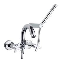 Смеситель для ванны наружнего монтажа вентельный с душевым комплектом RS-CROSS 6205MO Ramon Soler фото в интернет-магазине Русалия